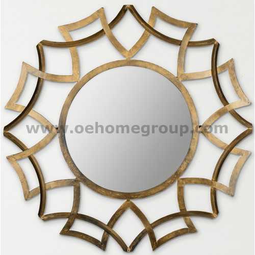 8600B Decorative wood wall mirror for Hosipitality